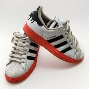 ADIDAS Superstar White Pink Black Sneakers Shoes Women’s Size 7